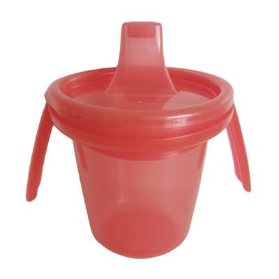 Wholesale safe Pp baby training drink straw bottle baby sippy cup wiyh handle